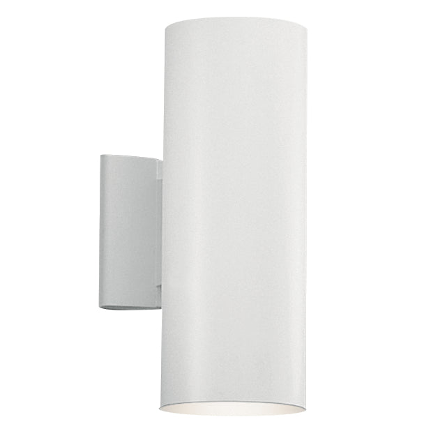 Kichler 9244WH Two Light Outdoor Wall Mount, White Finish - LightingWellCo