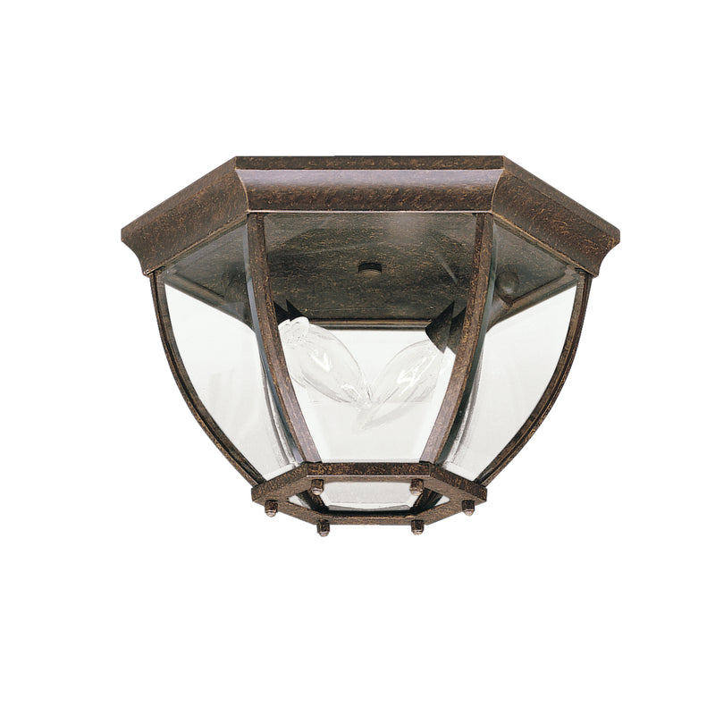 Kichler 9886TZ Two Light Outdoor Ceiling Mount, Tannery Bronze Finish - LightingWellCo