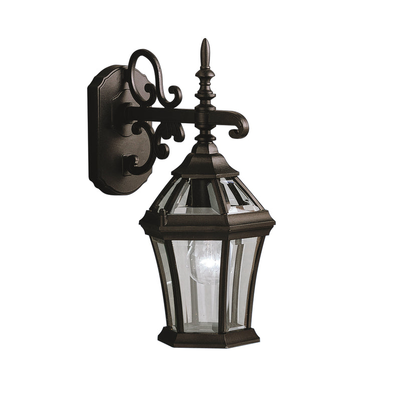 Kichler 9789BK One Light Outdoor Wall Mount, Black Finish - LightingWellCo