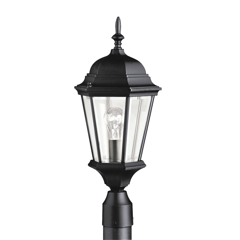 Kichler 9956BK One Light Outdoor Post Mount, Black Finish - LightingWellCo