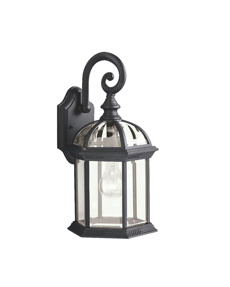 Kichler 9735BK One Light Outdoor Wall Mount, Black Finish - LightingWellCo