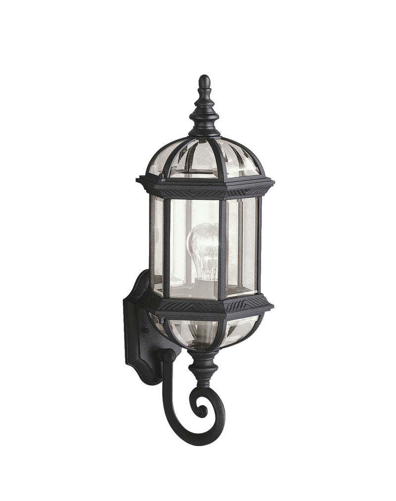 Kichler 9736BK One Light Outdoor Wall Mount, Black Finish - LightingWellCo