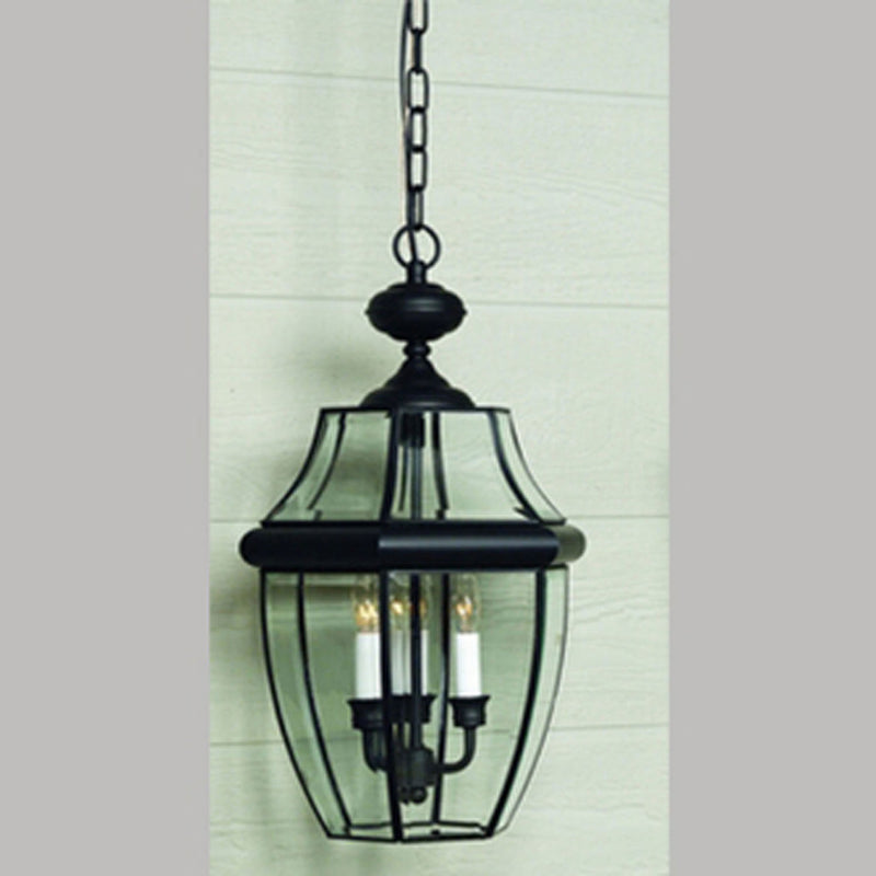 Quoizel NY1180K Four Light Outdoor Hanging Lantern, Mystic Black Finish - LightingWellCo