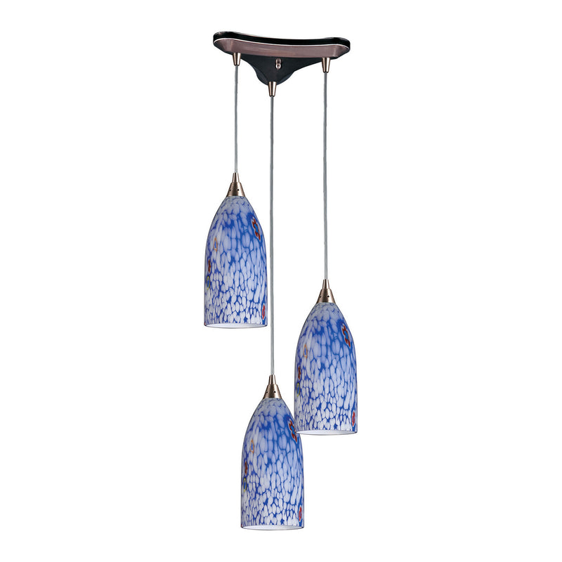 ELK Home 502-3BL Three Light Pendant, Satin Nickel Finish - At LightingWellCo