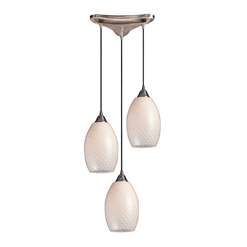 ELK Home 517-3WS Three Light Pendant, Satin Nickel Finish - At LightingWellCo