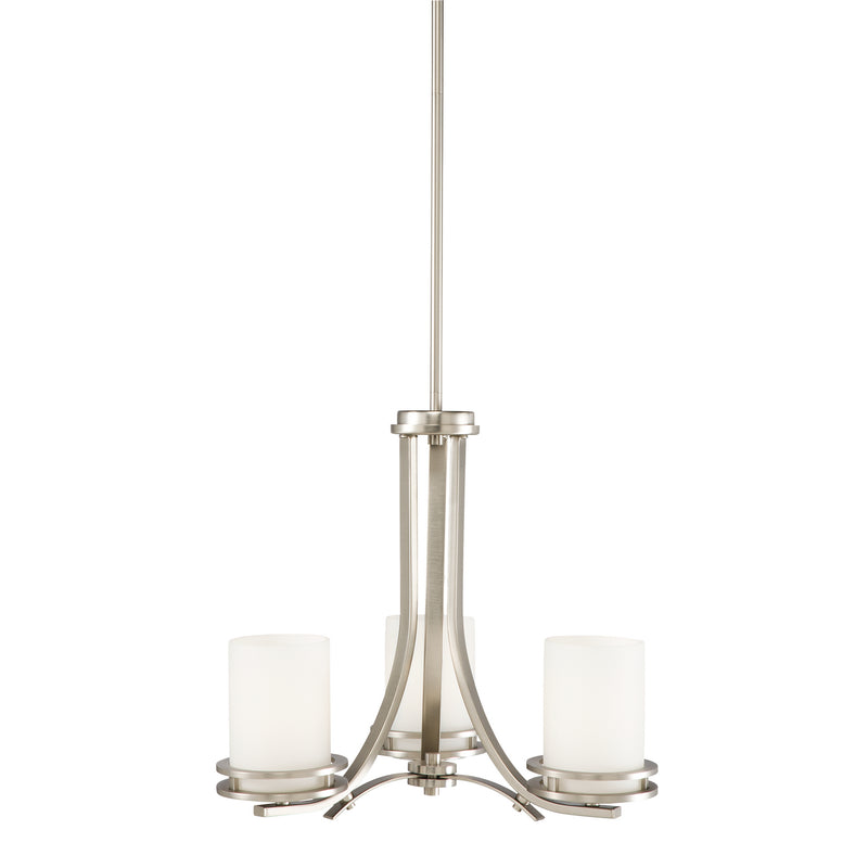 Kichler 1671NI Three Light Chandelier, Brushed Nickel Finish - LightingWellCo