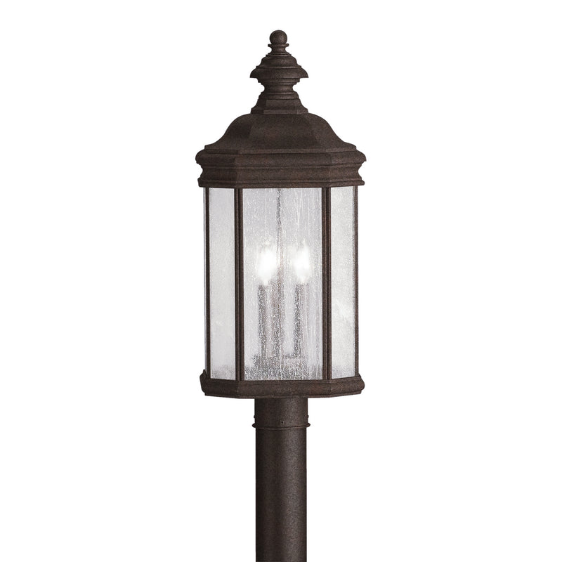 Kichler 9918TZ Three Light Outdoor Post Mount, Tannery Bronze Finish - LightingWellCo