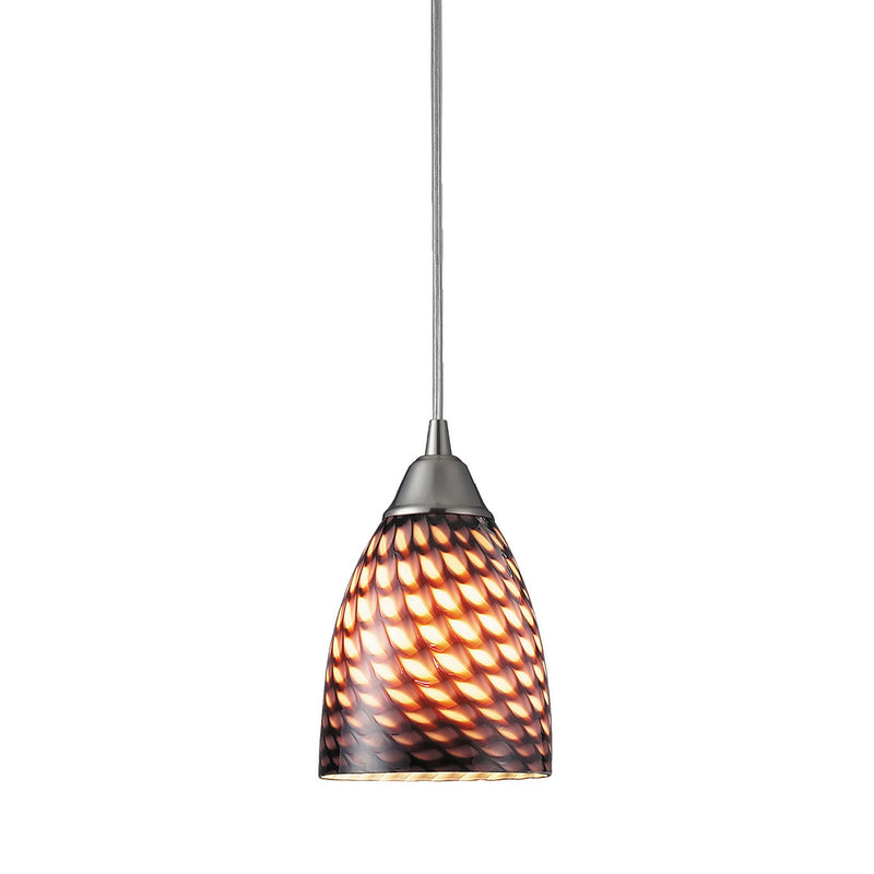 ELK Home 416-1C One Light Mini Pendant, Satin Nickel Finish - At LightingWellCo