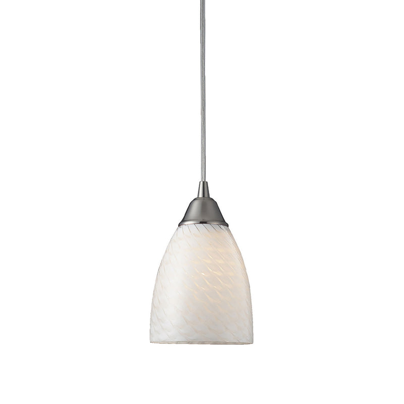 ELK Home 416-1WS One Light Mini Pendant, Satin Nickel Finish - At LightingWellCo