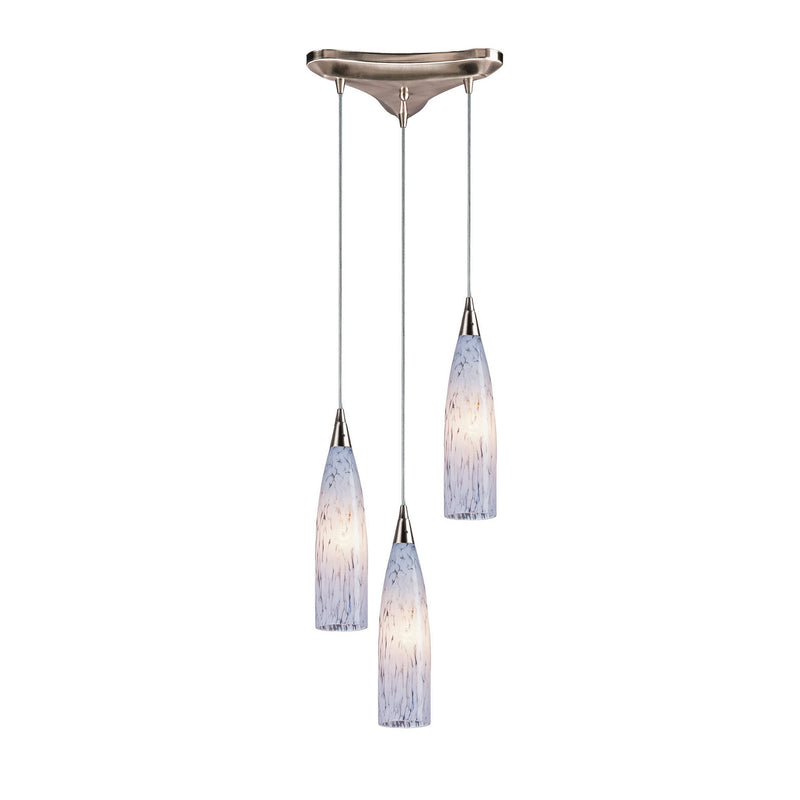 ELK Home 501-3SW Three Light Pendant, Satin Nickel Finish - At LightingWellCo