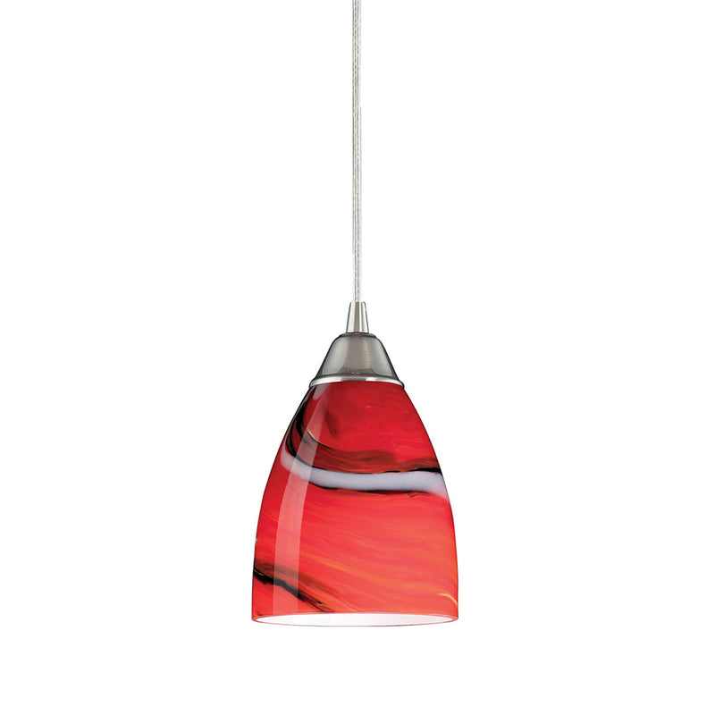 ELK Home 527-1CY One Light Mini Pendant, Satin Nickel Finish-LightingWellCo