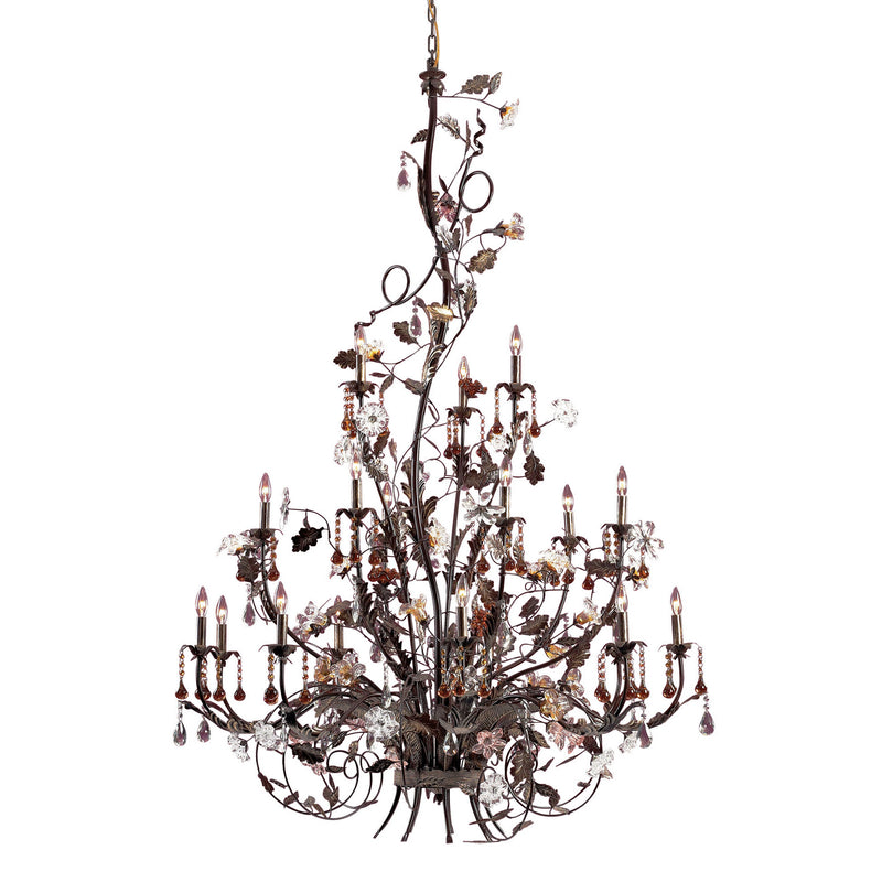 ELK Home 85004 18 Light Chandelier, Deep Rust Finish-LightingWellCo