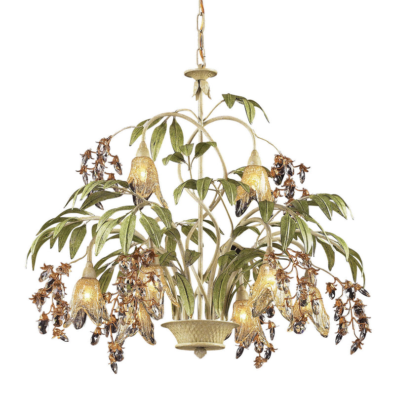 ELK Home 86054 Eight Light Chandelier, Sage Green Finish-LightingWellCo