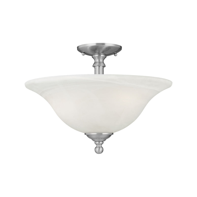 ELK Home SL869678 Three Light Semi Flush Mount, Brushed Nickel Finish - At LightingWellCo