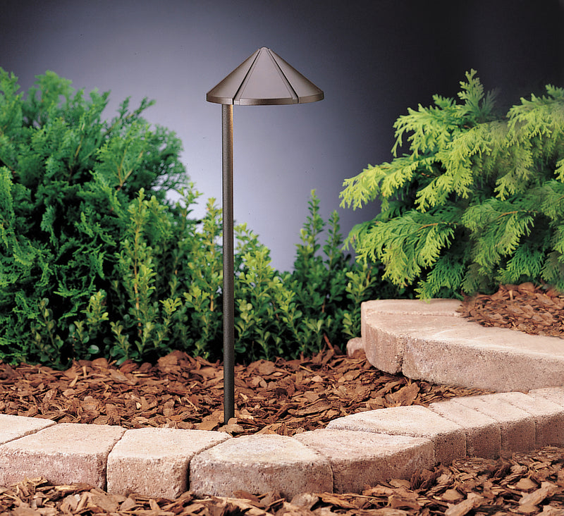 Kichler 15315AZT One Light Path & Spread, Textured Architectural Bronze Finish - LightingWellCo