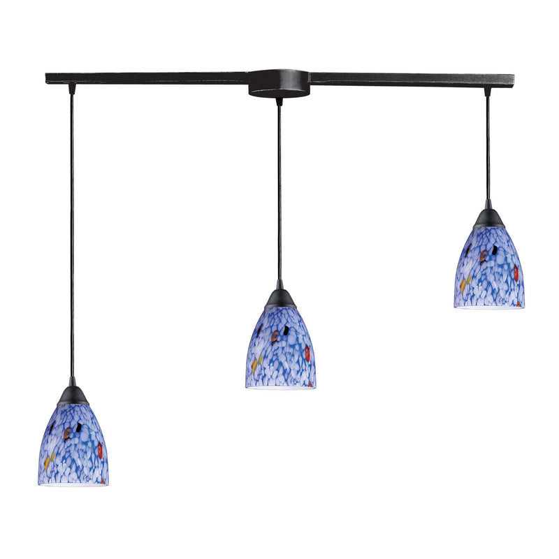 ELK Home 406-3L-BL Three Light Pendant, Dark Rust Finish - At LightingWellCo