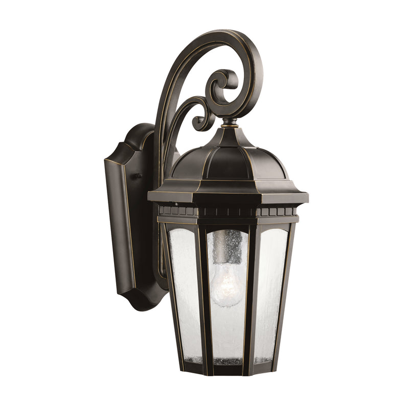 Kichler 9033RZ One Light Outdoor Wall Mount, Rubbed Bronze Finish - LightingWellCo