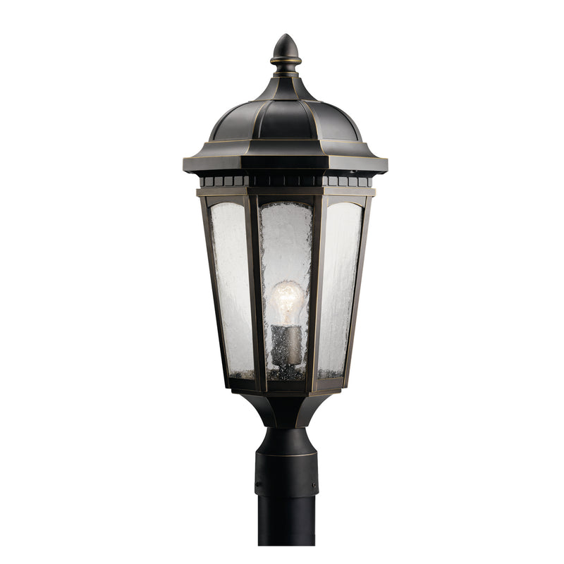 Kichler 9532RZ One Light Outdoor Post Mount, Rubbed Bronze Finish - LightingWellCo