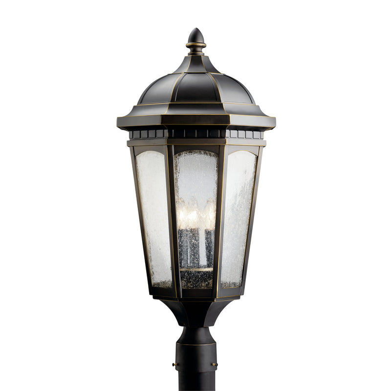 Kichler 9533RZ Three Light Outdoor Post Mount, Rubbed Bronze Finish - LightingWellCo