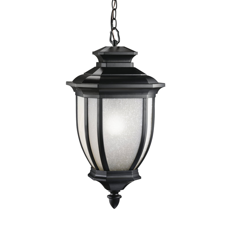 Kichler 9843BK One Light Outdoor Pendant, Black Finish - LightingWellCo