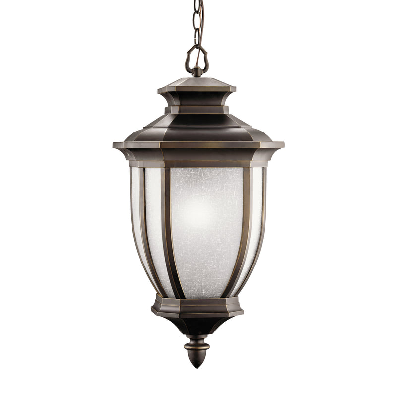 Kichler 9843RZ One Light Outdoor Pendant, Rubbed Bronze Finish - LightingWellCo