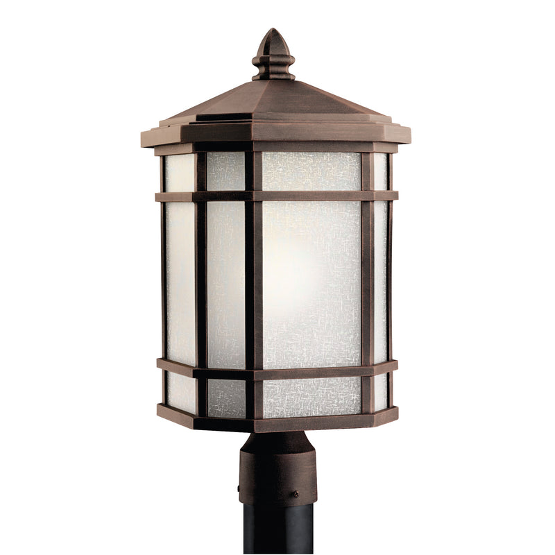 Kichler 9902PR One Light Outdoor Post Mount, Prairie Rock Finish - LightingWellCo