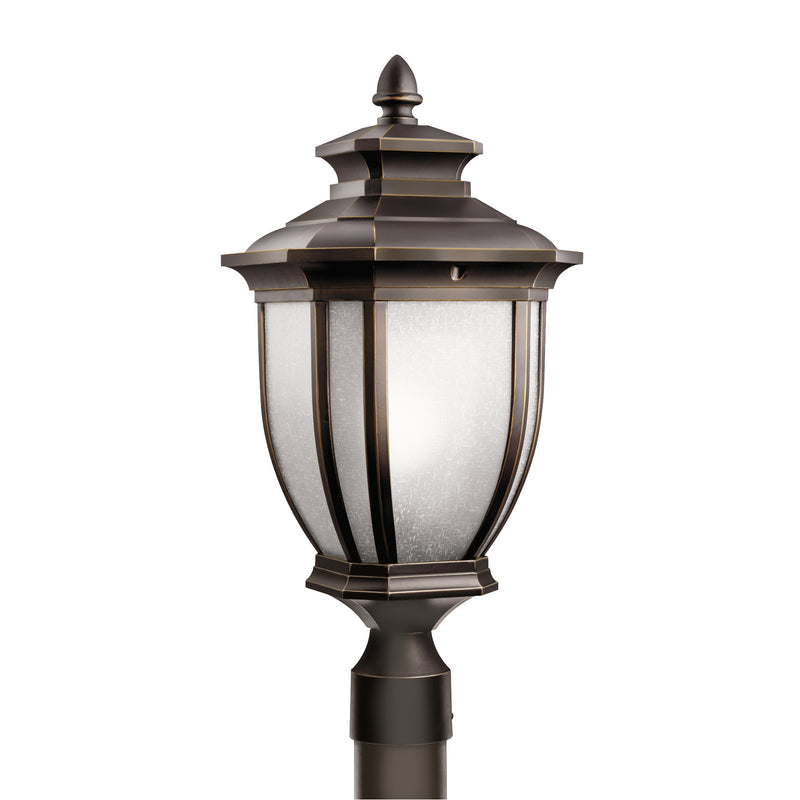 Kichler 9938RZ One Light Outdoor Post Mount, Rubbed Bronze Finish - LightingWellCo