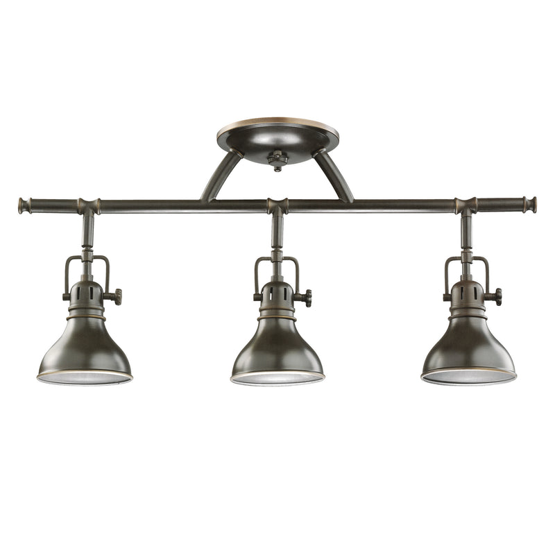 Kichler 7050OZ Three Light Rail Light, Olde Bronze Finish - LightingWellCo