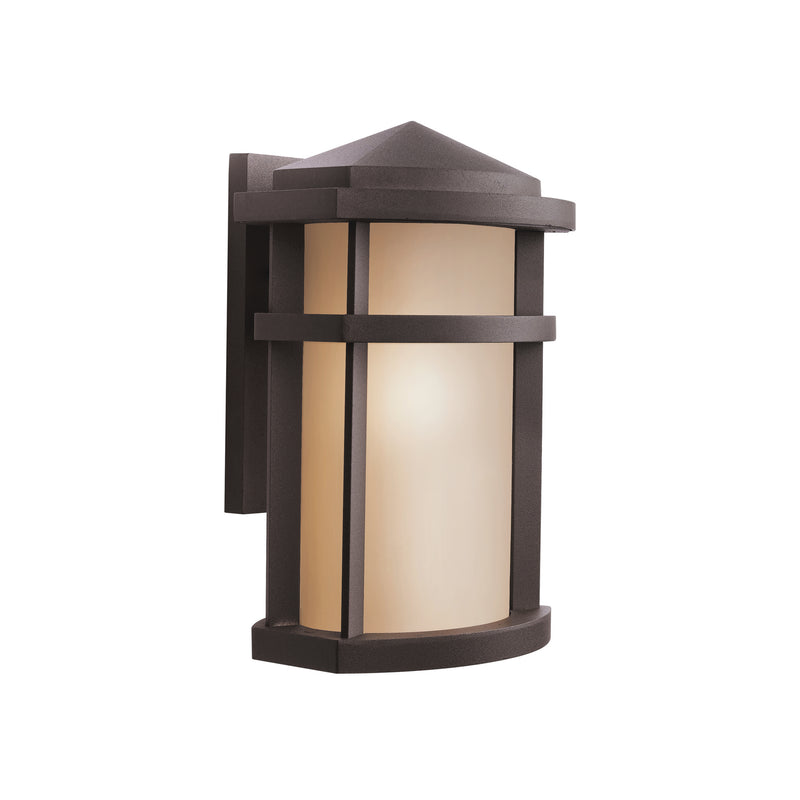 Kichler 9167AZ One Light Outdoor Wall Mount, Architectural Bronze Finish - LightingWellCo