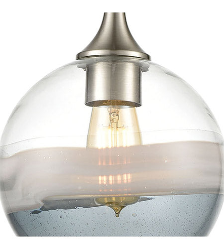 ELK Home 25099/1 One Light Mini Pendant, Satin Nickel Finish - At LightingWellCo