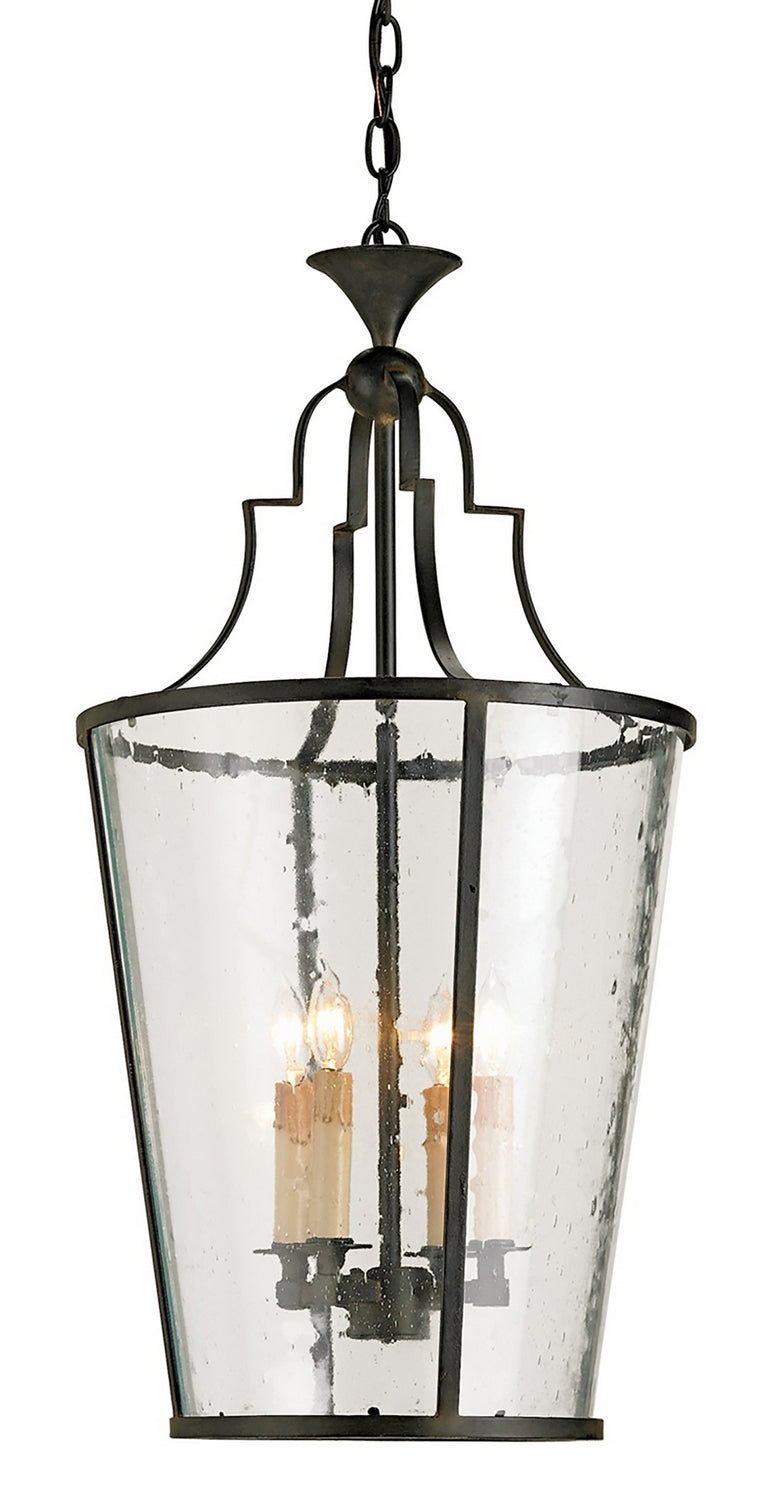 Currey and Company 9468 Four Light Lantern, Old Iron Finish-LightingWellCo