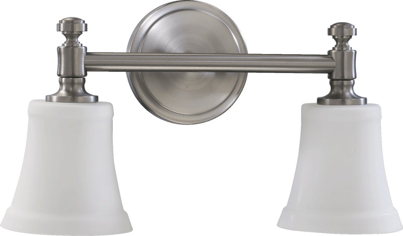 Quorum 5122-2-65 Two Light Vanity, Satin Nickel Finish - LightingWellCo