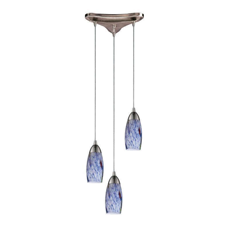 ELK Home 110-3BL Three Light Pendant, Satin Nickel Finish - At LightingWellCo