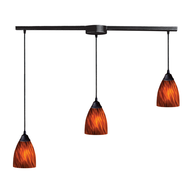 ELK Home 406-3L-ES Three Light Pendant, Dark Rust Finish - At LightingWellCo