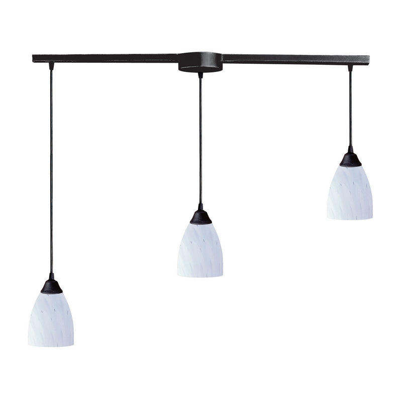 ELK Home 406-3L-WH Three Light Pendant, Dark Rust Finish - At LightingWellCo