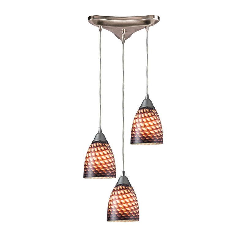 ELK Home 416-3C Three Light Pendant, Satin Nickel Finish - At LightingWellCo