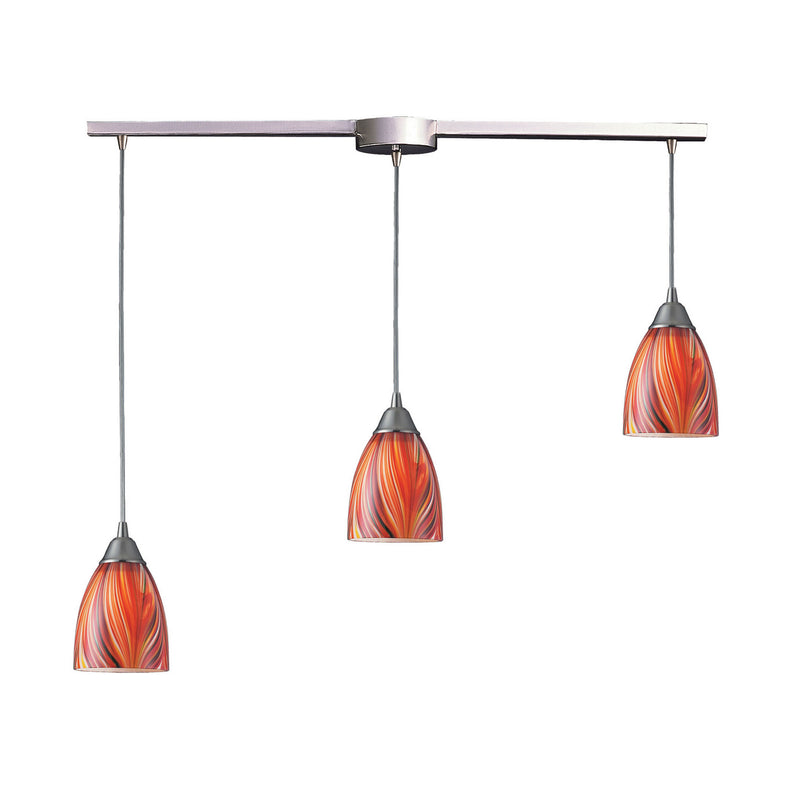 ELK Home 416-3L-M Three Light Pendant, Satin Nickel Finish - At LightingWellCo