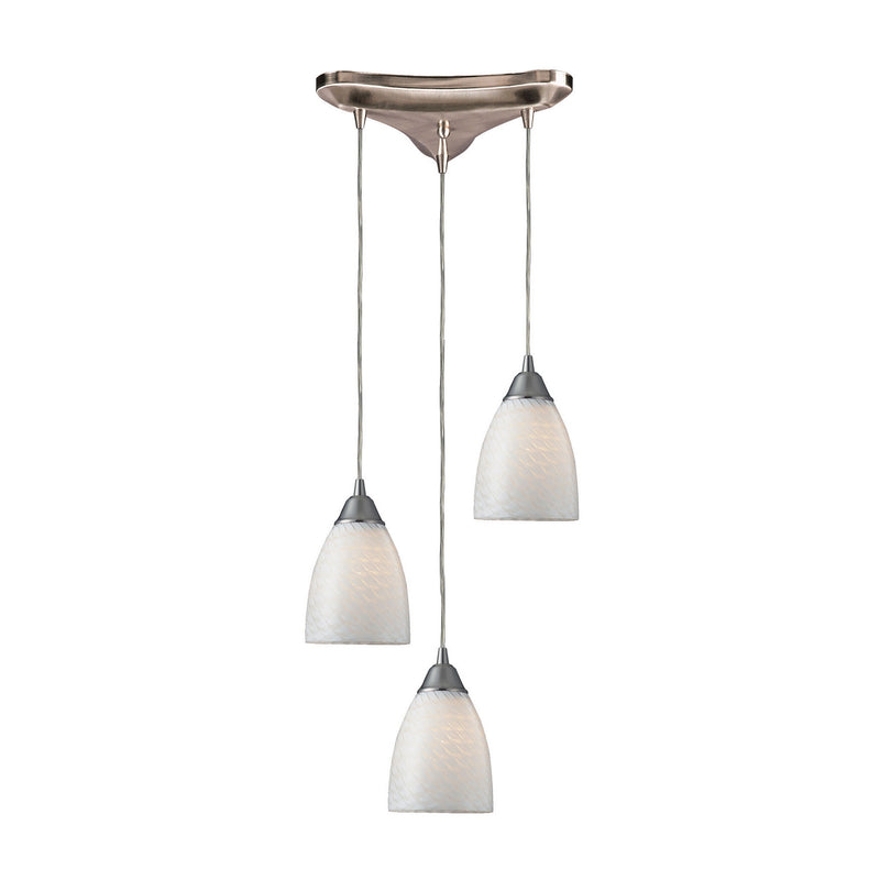 ELK Home 416-3WS Three Light Pendant, Satin Nickel Finish - At LightingWellCo