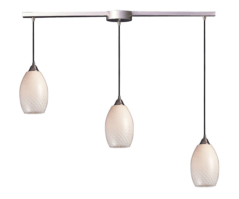 ELK Home 517-3L-WS Three Light Pendant, Satin Nickel Finish - At LightingWellCo