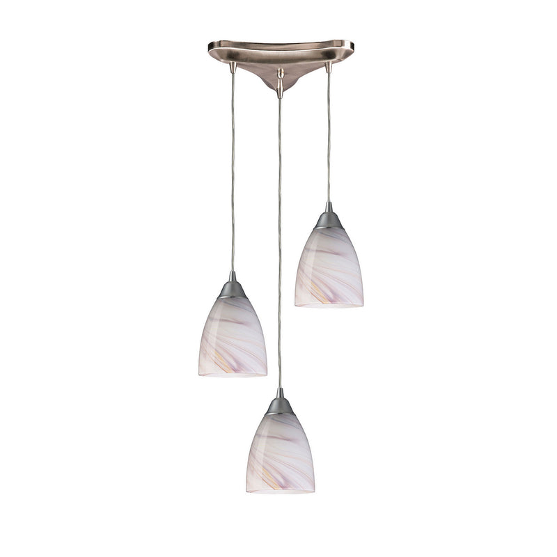 ELK Home 527-3CR Three Light Pendant, Satin Nickel Finish - At LightingWellCo