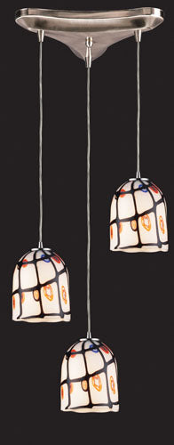 ELK Home 543-3IV Three Light Pendant, Satin Nickel Finish - At LightingWellCo