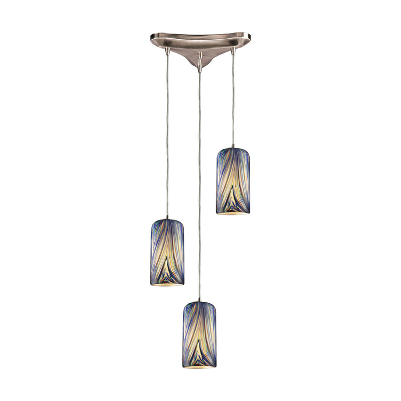 ELK Home 544-3MO Three Light Pendant, Satin Nickel Finish-LightingWellCo