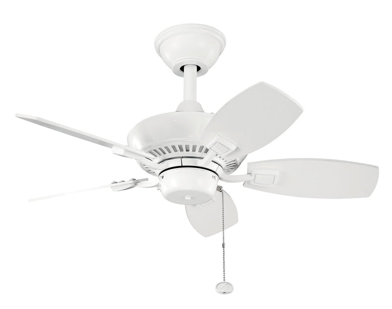 Kichler 300103WH 30``Ceiling Fan, White Finish - LightingWellCo