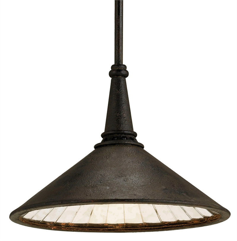 Currey and Company 9056 One Light Pendant, Mole Black Finish-LightingWellCo