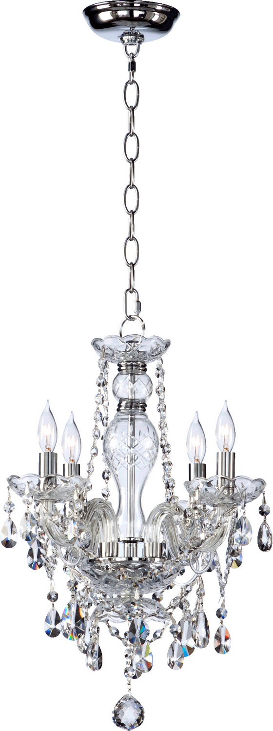 Quorum 630-4-514 Four Light Chandelier, Chrome Finish - LightingWellCo