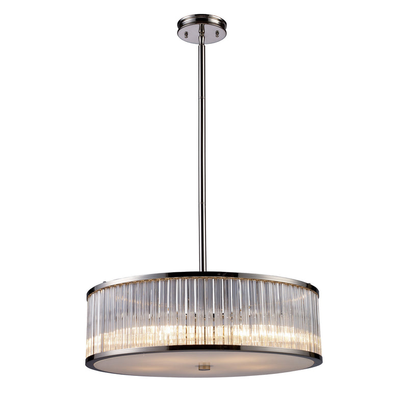 ELK Home 10129/5 Five Light Chandelier, Polished Nickel Finish-LightingWellCo