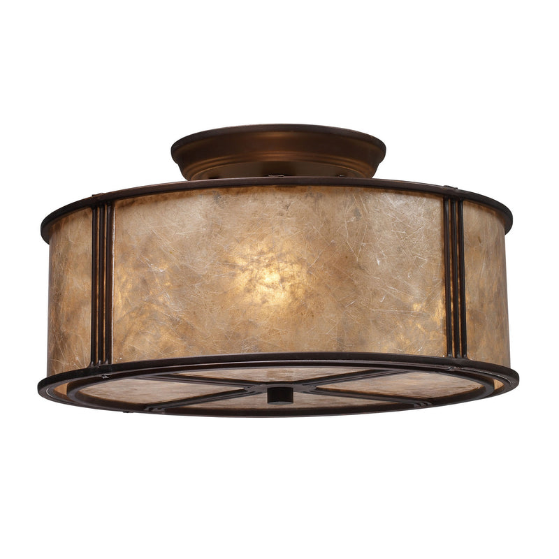 ELK Home 15031/3 Three Light Semi Flush Mount, Aged Bronze Finish - At LightingWellCo