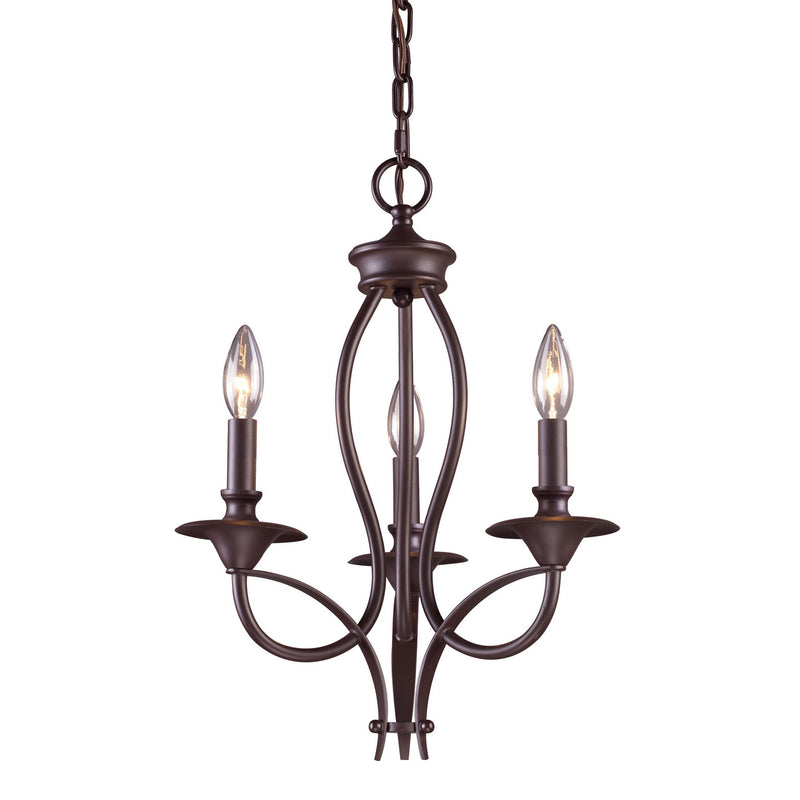 ELK Home 61031-3 Three Light Chandelier, Oiled Bronze Finish-LightingWellCo