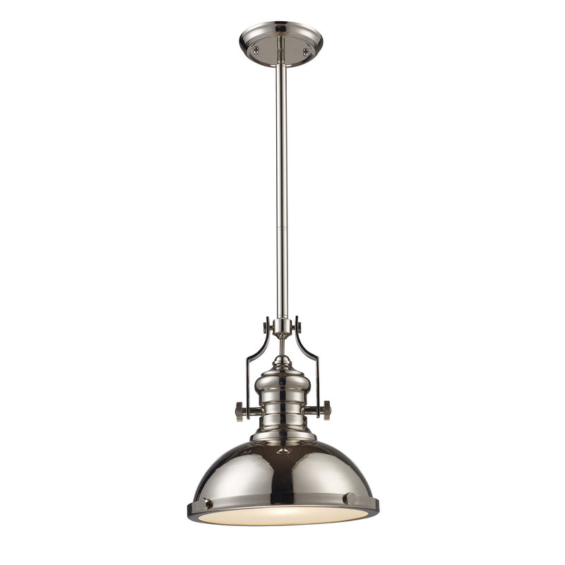 ELK Home 66114-1 One Light Pendant, Polished Nickel Finish-LightingWellCo