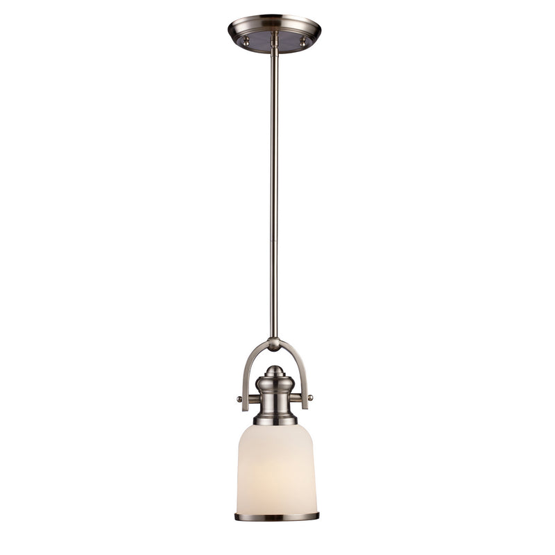 ELK Home 66161-1 One Light Mini Pendant, Satin Nickel Finish - At LightingWellCo